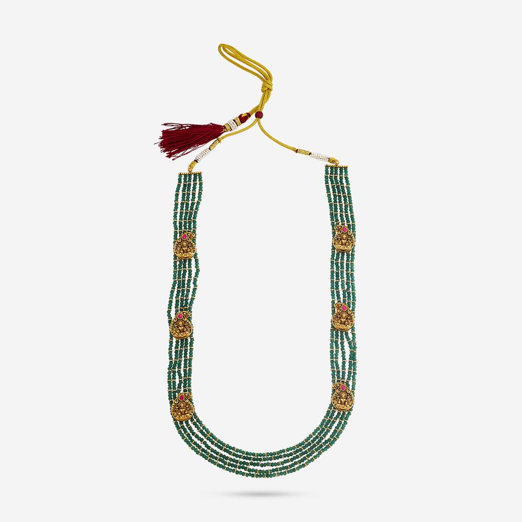 Ruby-Green Gold - Plated Bridesmaid Antique Necklace - 449503 : 449503