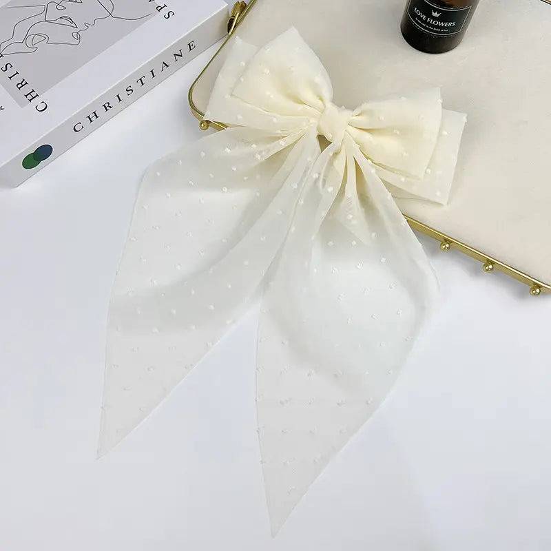 Ribbon Hair Clip : HX-HP-S-0021-WH