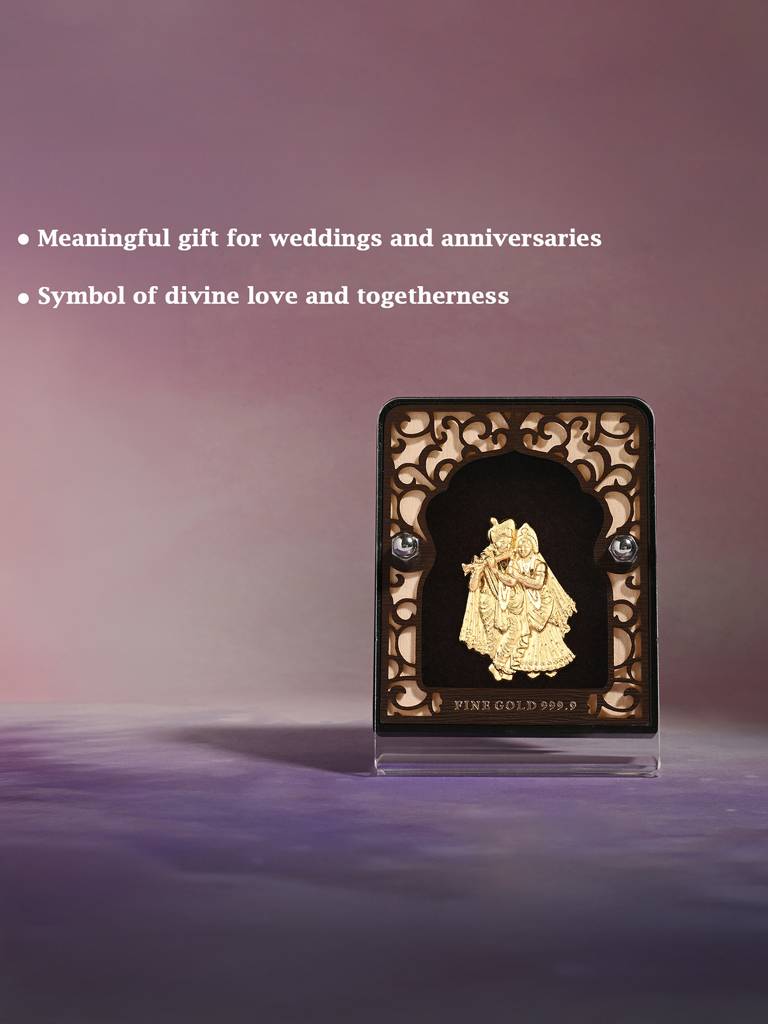 Radha Krishna 24K Gold Foil Frame : EBGFT377