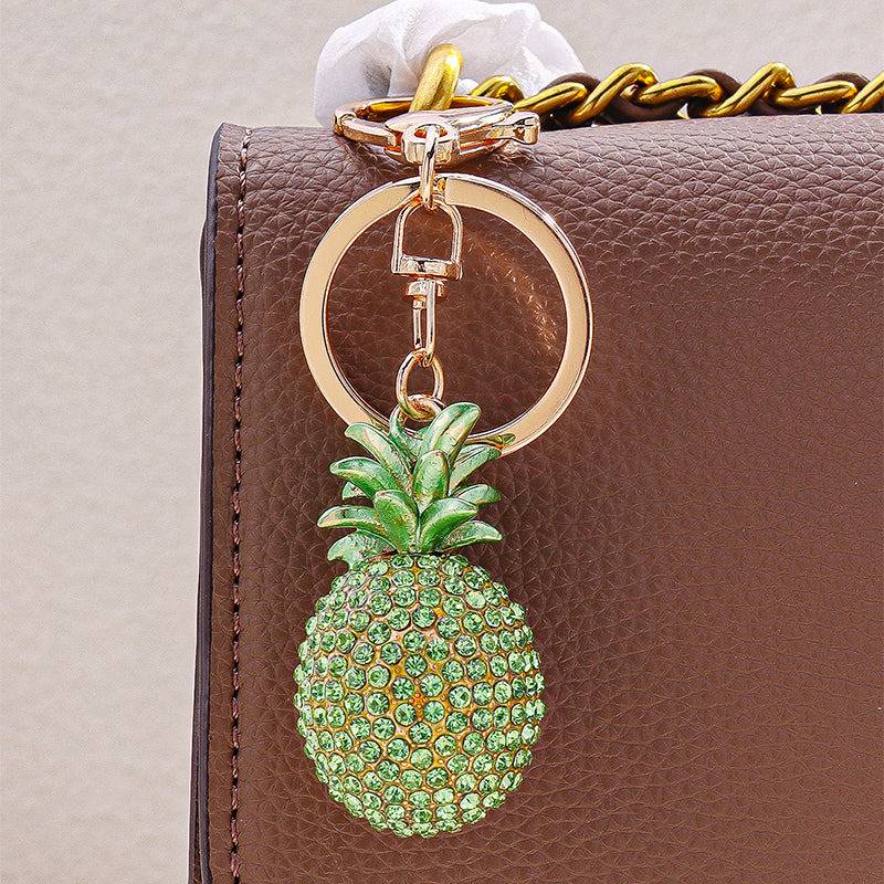 Pineapple Crystal Bag Charm : C-BG-0051-G-GR