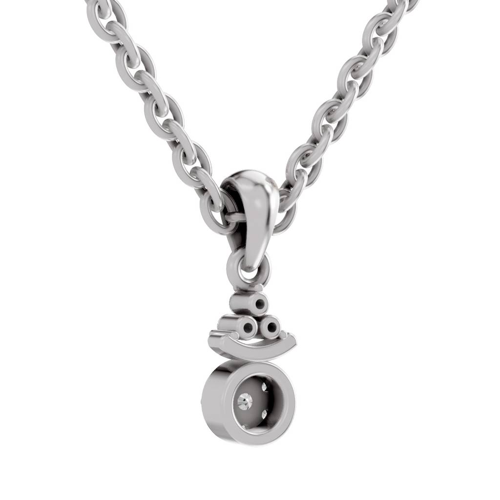 Lab Grown Diamond 0.09 Carat Pendant 14K : SPP16371-PD-14KW-009CT