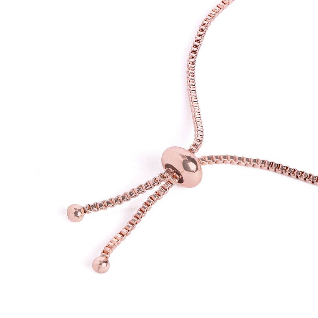 Cz Adjustable Bracelet | Classic Style | Evening Wear : AD-204-RGMP-BR