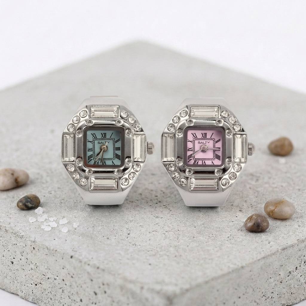 The Dreamer And The Dreamy Watch Ring For Couple : WTRC-007-S-BU-PK-1