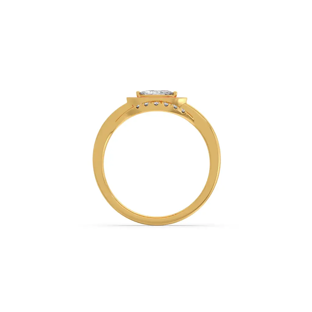 Cotton Candy Marquise And Round Diamond Ring : LJ-R00787-14YGLGD-10