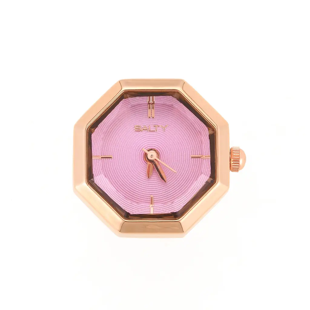 Octagon Golden Hour Watch Ring - For Women : WTR-S-0042-RG-PK