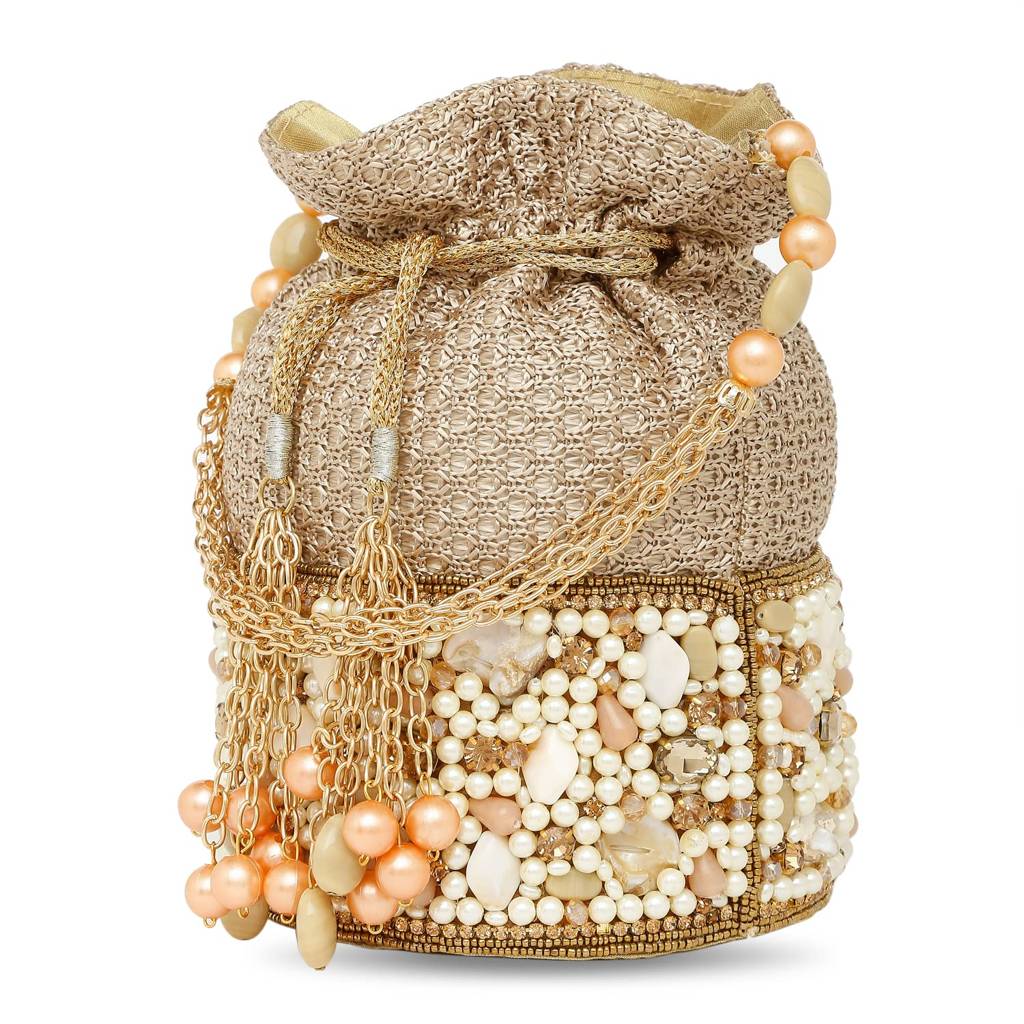Potli Bags For Women Evening Bag Clutch Ethnic Bride Purse With Drawstring(P79G) : P79G