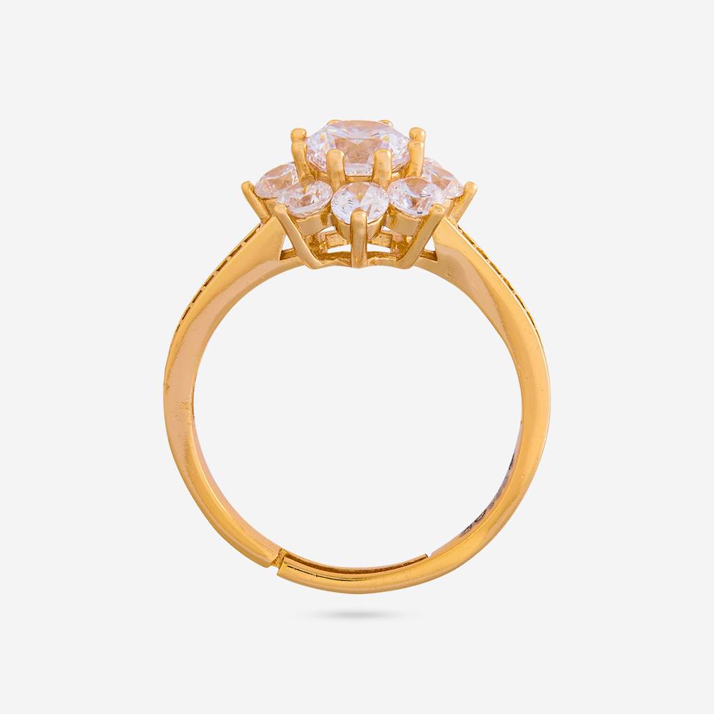 White Gold - Plated Office Wear Silver Finger Ring - 465890 : 465890