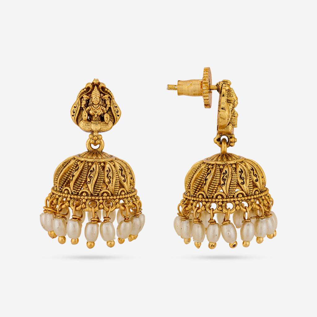 Gold - Plated Festive Antique Earring - 467545 : 467545