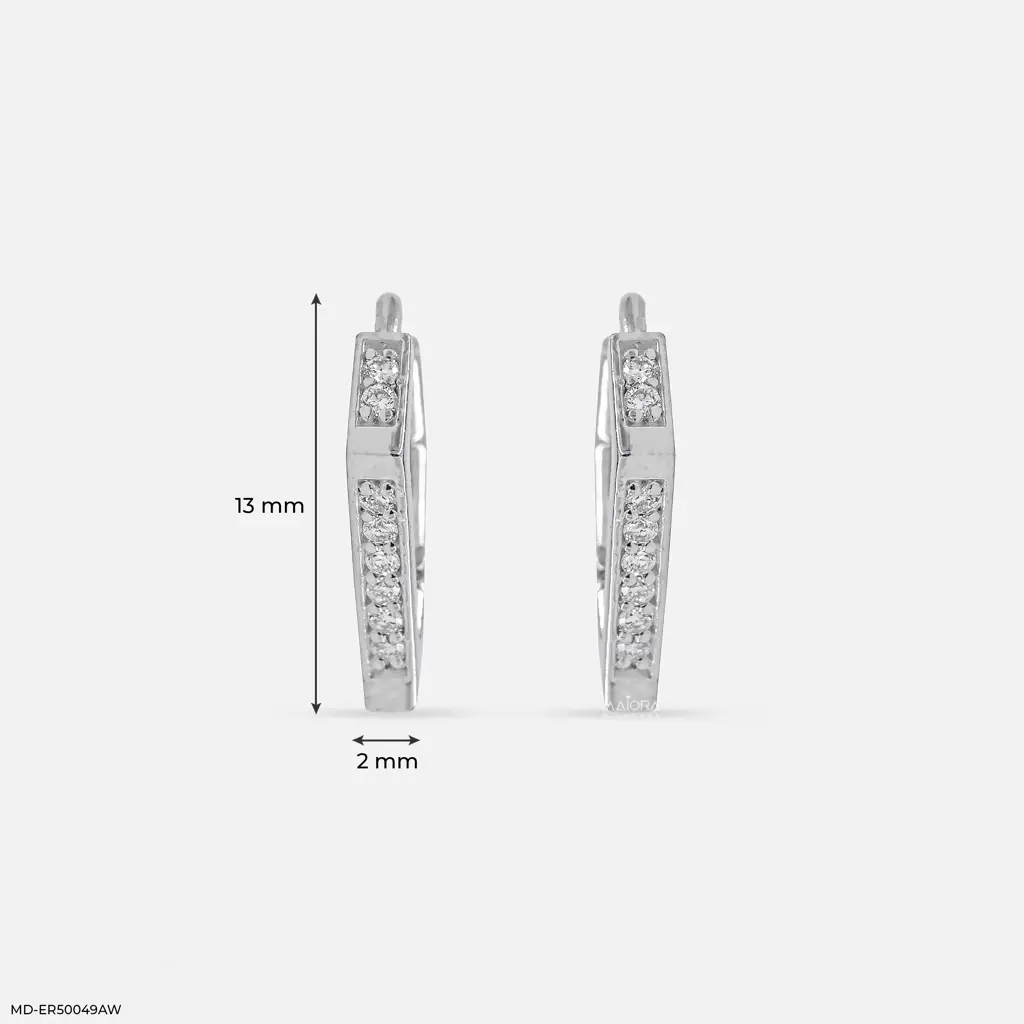 Lab Diamond Bali 925 Sterling Silver Earrings : MD-ER50049AW