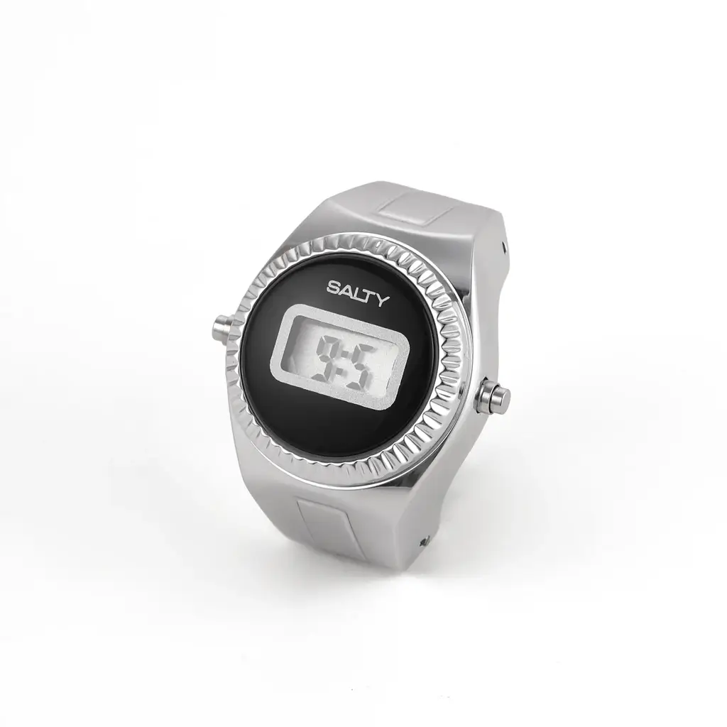 Timeloop Watch Ring For Men - Silver : WTR-S-0045-S-BK-ALPHA-1