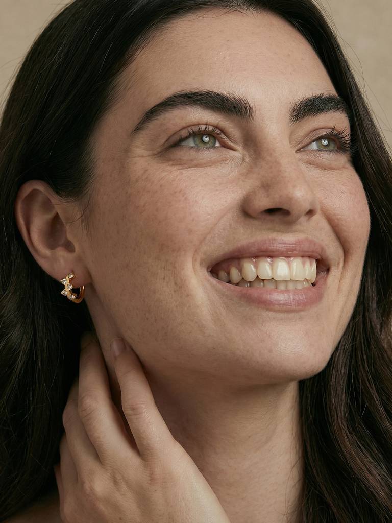 Frost Petal Hoop Earrings : ER0549