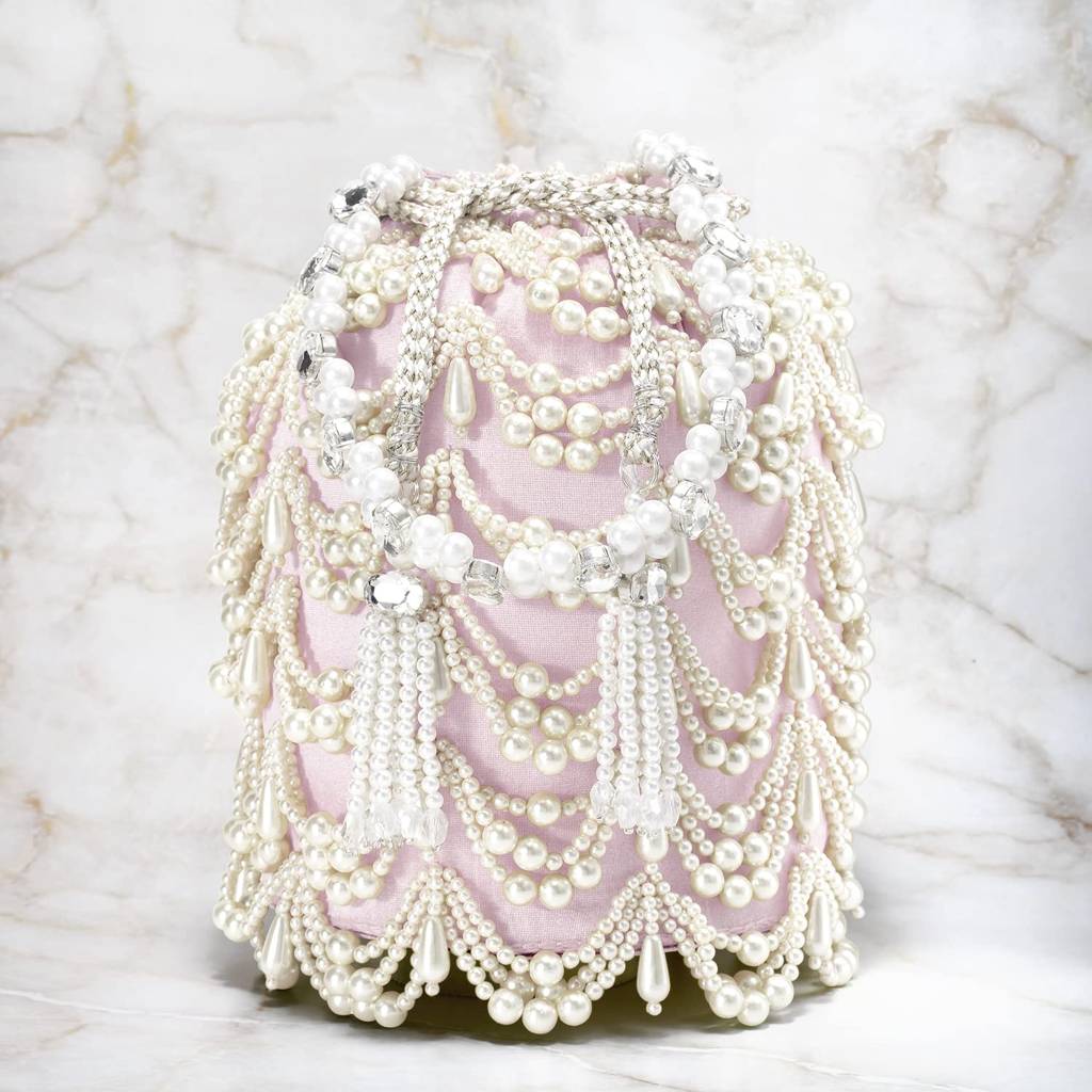 Potli Bags For Women Evening Bag Clutch Ethnic Bride Purse With Drawstring(P45M) : P45PK