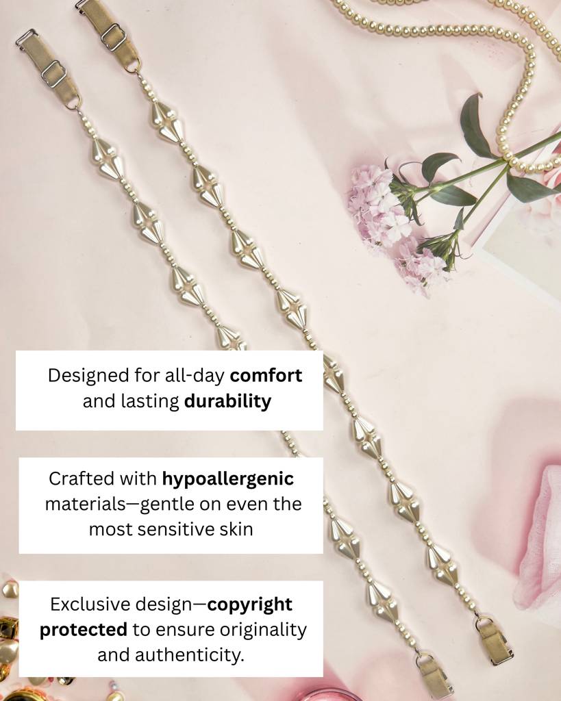 Pearl Beauty Beaded Bra Strap : BBR-PEARL-BEAUTY-XS