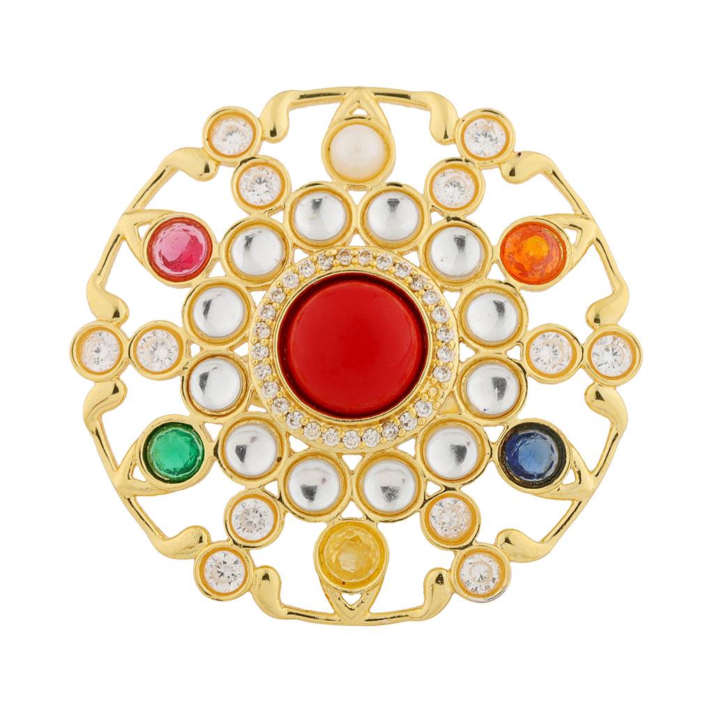 Navratna Divine Statement Ring : 8905124570724
