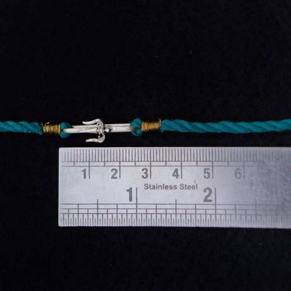 Trishul Silver Watch Charm Rakhi : SJ887
