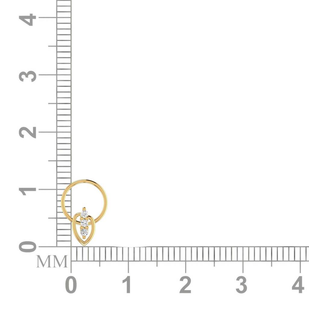 Avsar 9K Bis Hallmarked | Nosepin For Women/Girls |  Avno281 : AVNO281YC