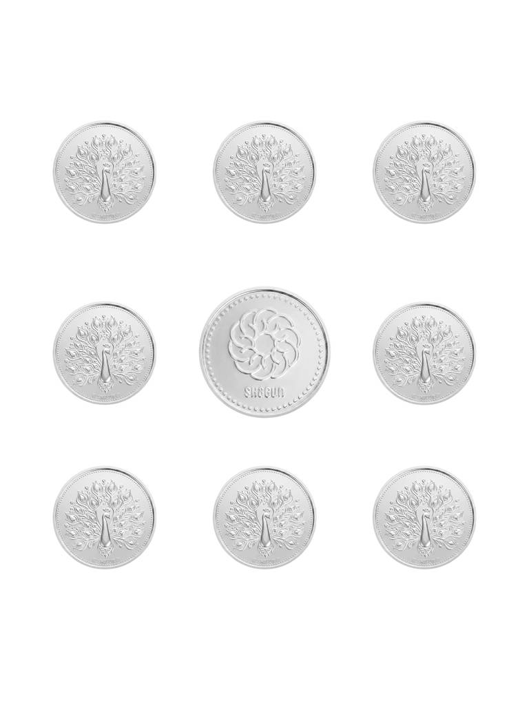 Shubh Vivah 999 Silver Coin Box (9 Coins) : WCB155
