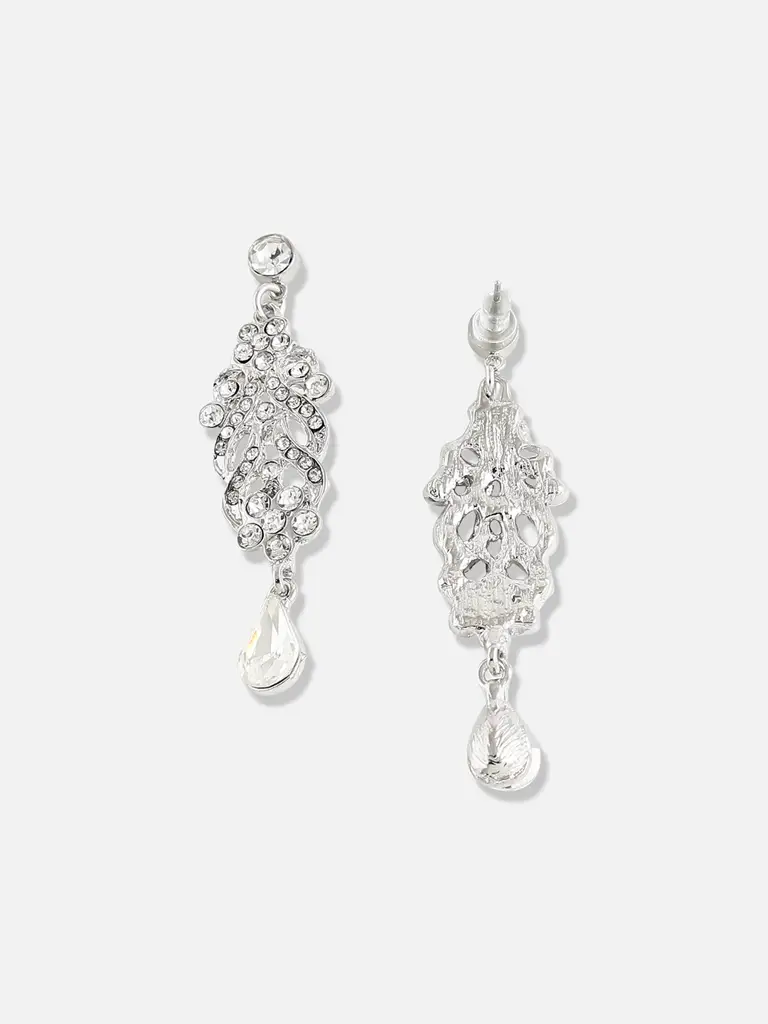 Jaelyn-Silver Plated Designer Stone Party Drop Earring For Women : SOHEAR3302