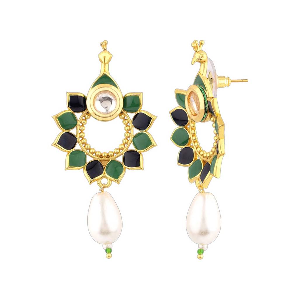 Manmayi Pearl Drop Earrings : 8907617979359