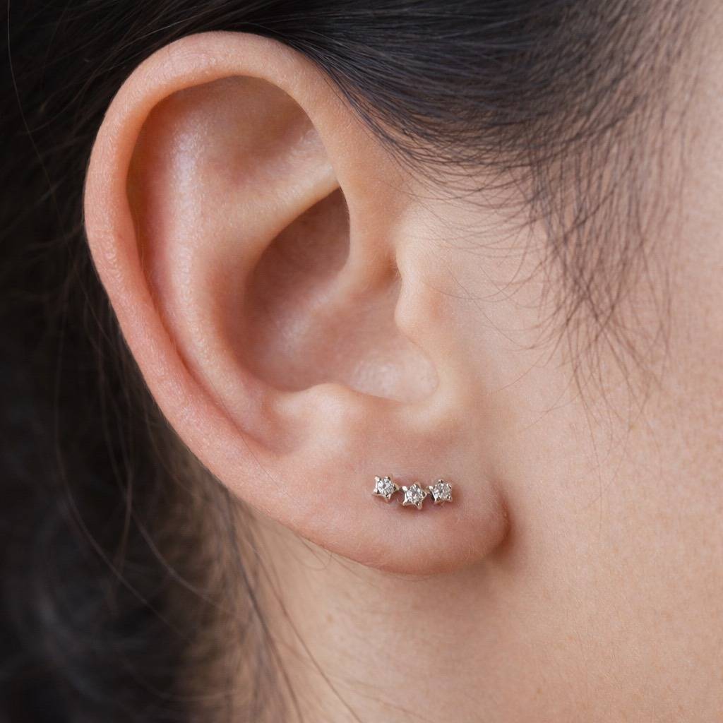 Petite Diamond Curve Studs : Petite-Diamond-Curve-Studs-SS