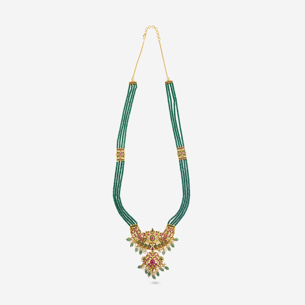 Ruby-Green Gold - Plated Bridesmaid Antique Necklace - 462692 : 462692