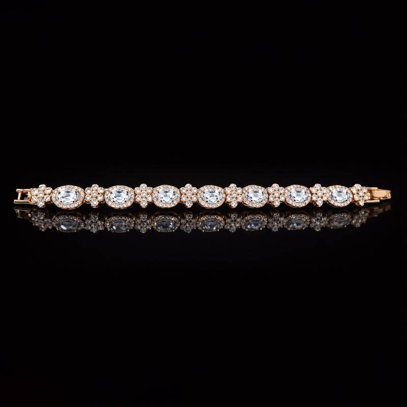 Rose Gold Plated Cz Tennis Bracelet For Women | Elegant Wear : AD-142-RGWEBR