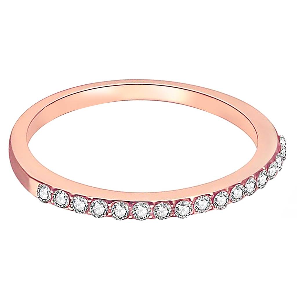Peora American Diamond Studded Rose Gold Plated Finger Ring Fashion Wear Stylish Jewellery Gift For Girls & Women : PX8R129C-7