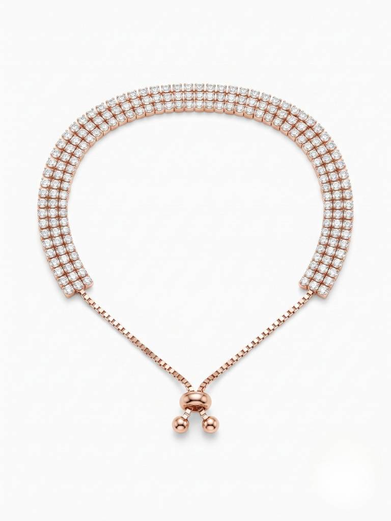 925 Silver Roselle Radiance Bracelet For Women : BR-71