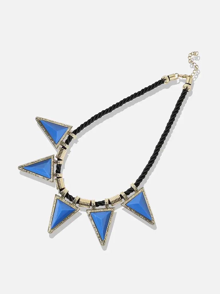 Bray-Black Rope Necklace With Acrylic Stones : SOHNCK3586