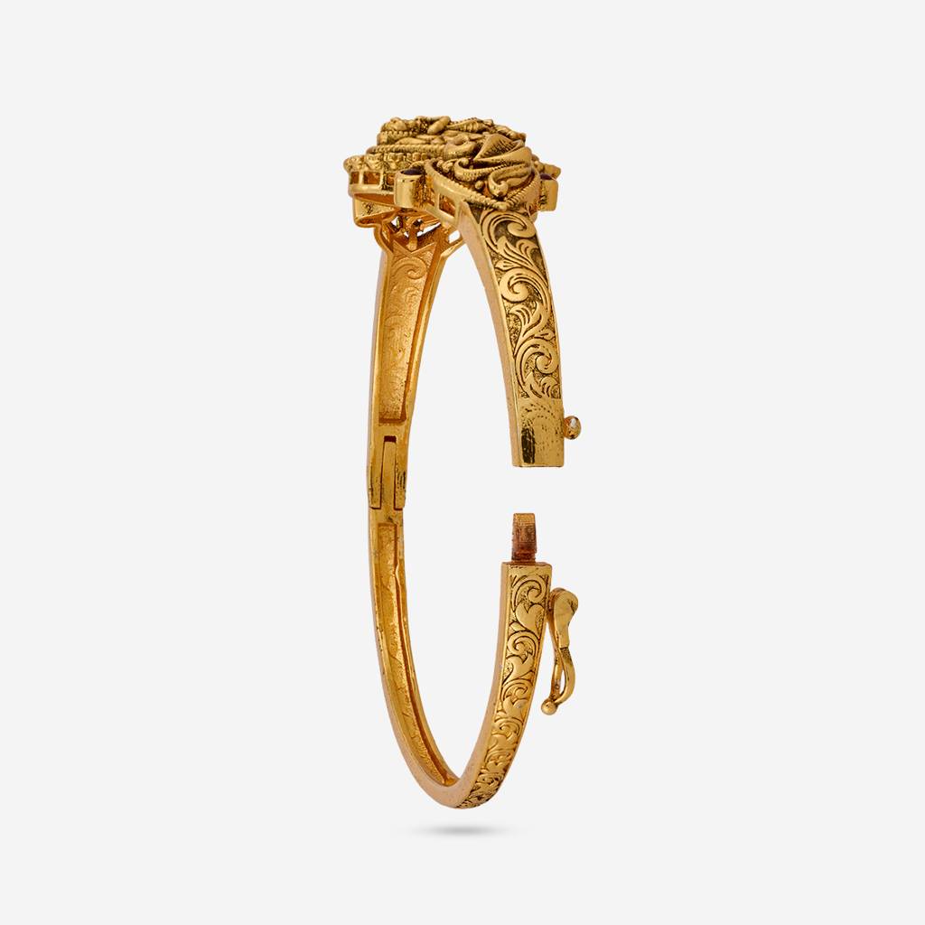 Ruby Gold - Plated Festive Antique Kada - 463968 : 463968