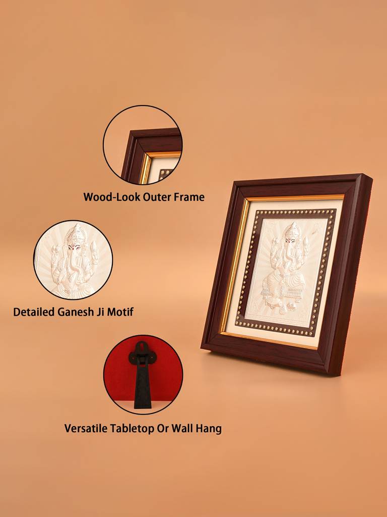 Ganesh Ji 999 Silver Frame : AJGFT171