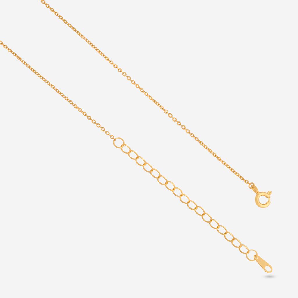 Green Gold Plated - Office Wear Silver Chain Pendant - 466592 : 466592