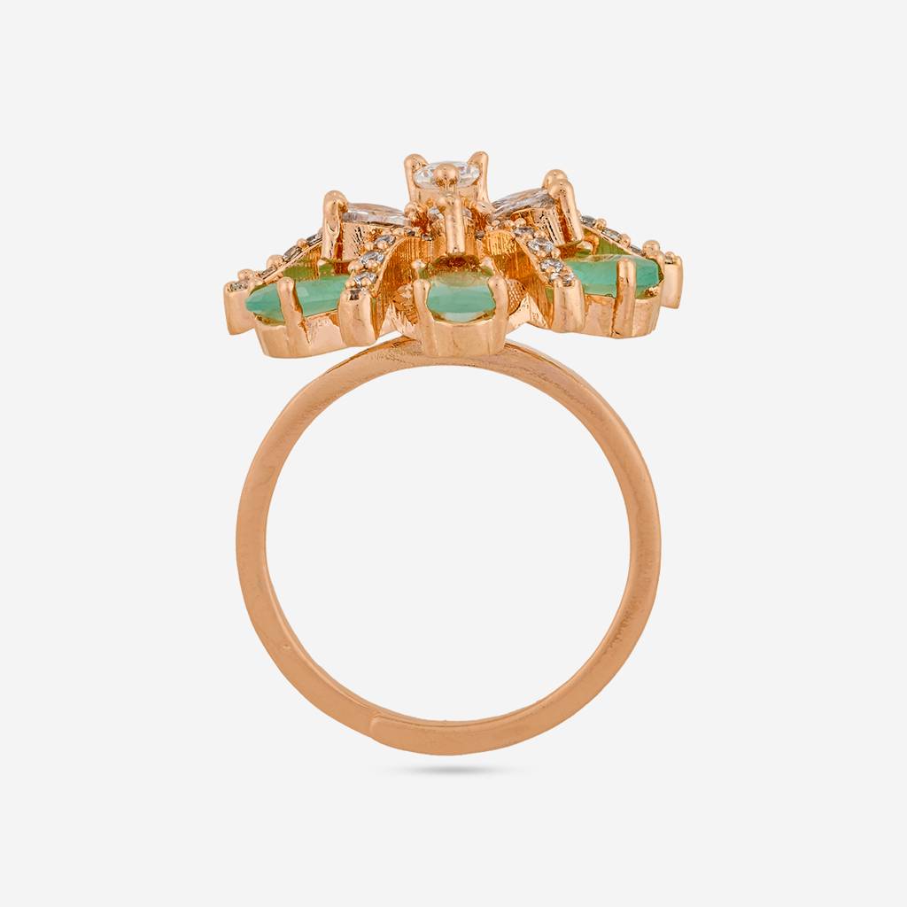 Plated Party Wear Zircon Finger Ring - 469721 : 469724