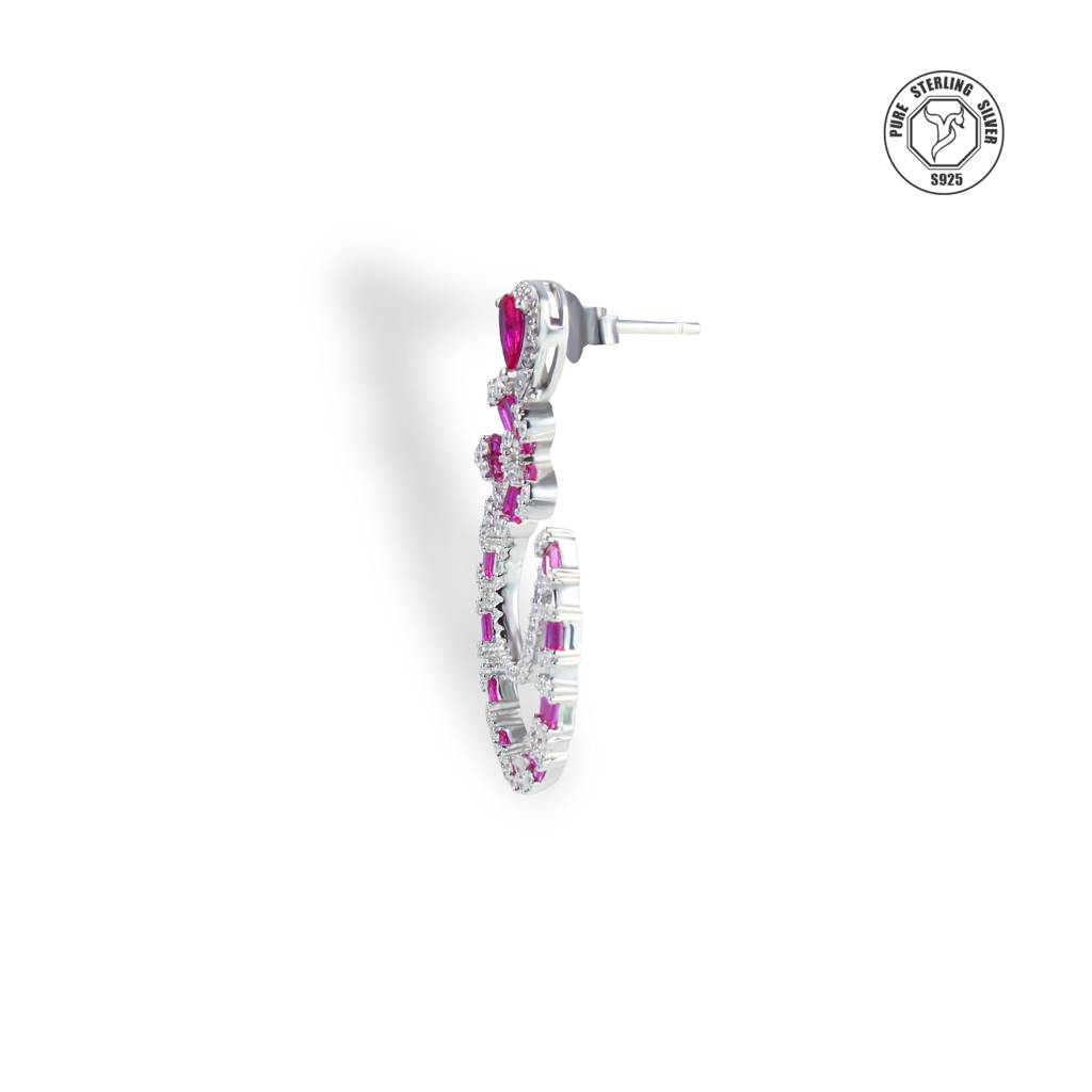 Gulabi Glam Hoops : TREBJX0020Silver