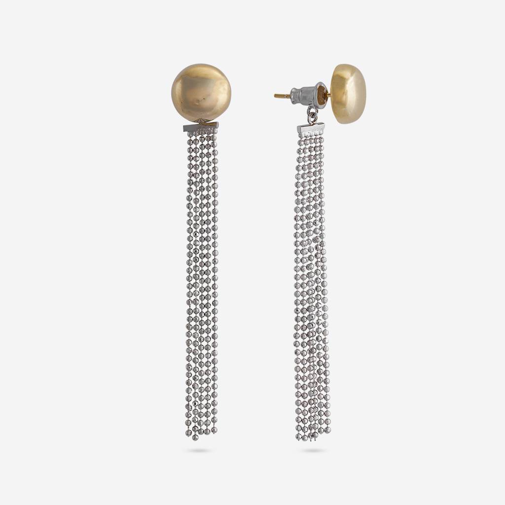 Rhodium-Gold - Plated Casual Wear Trendy Earring - 450735 : 450735