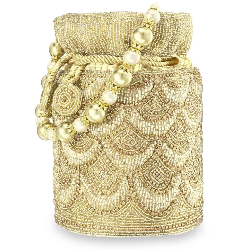 Potli Bags For Women Evening Bag Clutch Ethnic Bride Purse With Drawstring (P70C) : P70G
