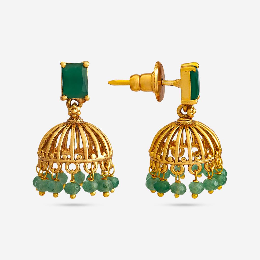 Green Gold - Plated Festive Antique Earring - 442553 : 442553