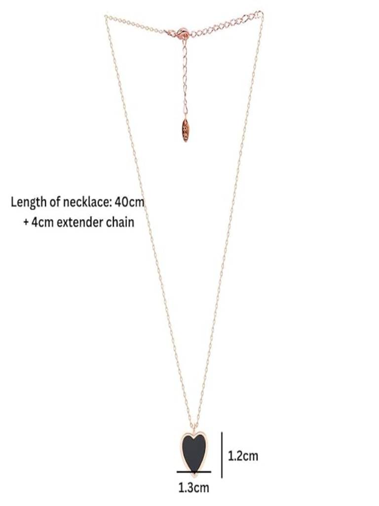 Rose Gold-Plated Reversible Heart-Shaped Pendant With Chain : AYW615N051R