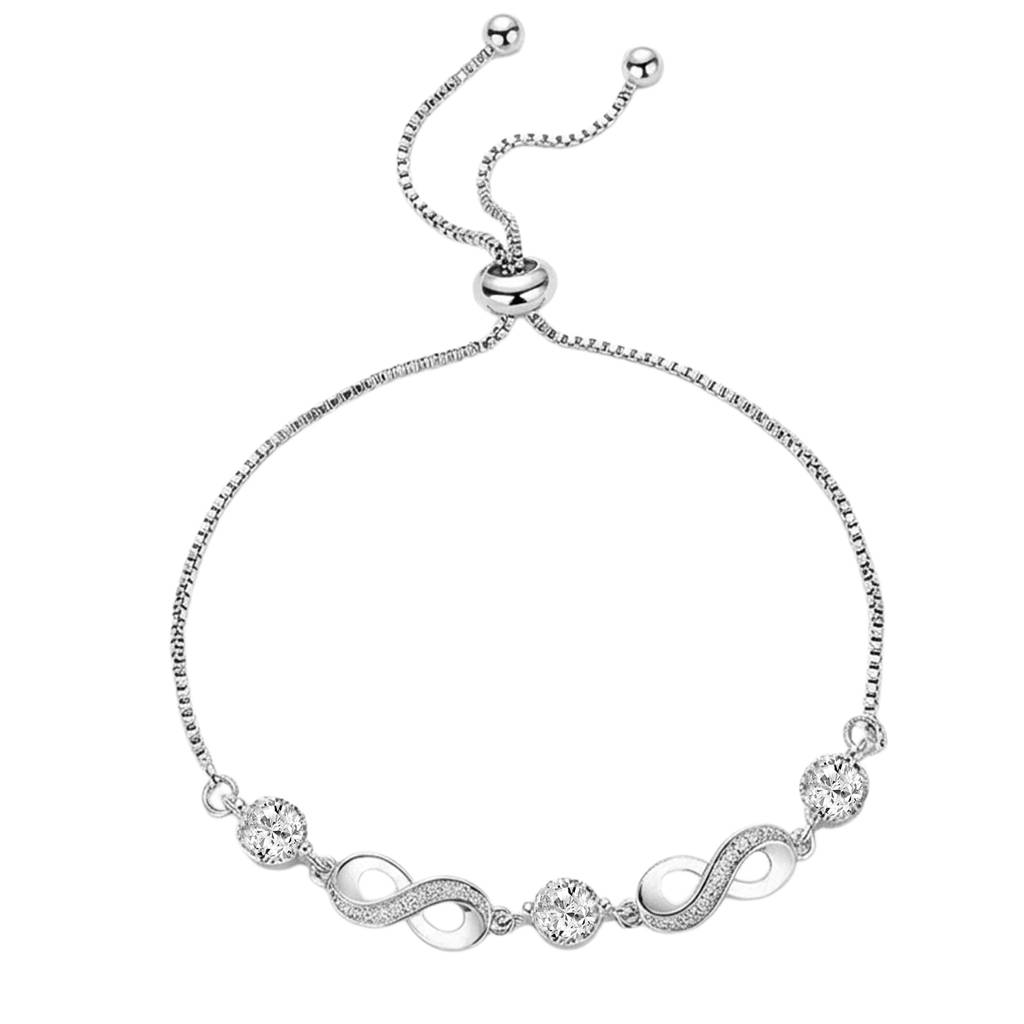 Stylish Adjustable Bracelet For Women & Girls |Cubic Zirconia & Crystal Studded | Festive Stylish Design Jewellery  : PX9B225S