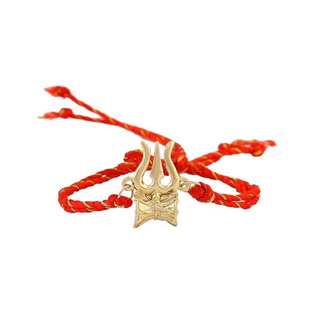 Premium Trishul Damru Rakhi For Brother|Designer Traditional Rakhi Thread|Trendy Rakhi For Raksha Bandhan-183-I : 183-IG-RAKHI