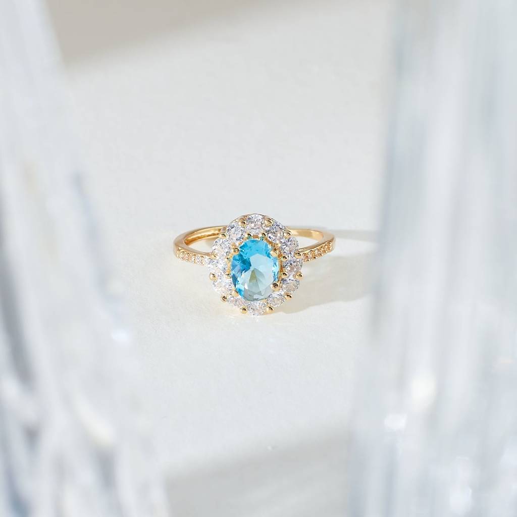 Blue Lagoon Diamond Ring : RS12521