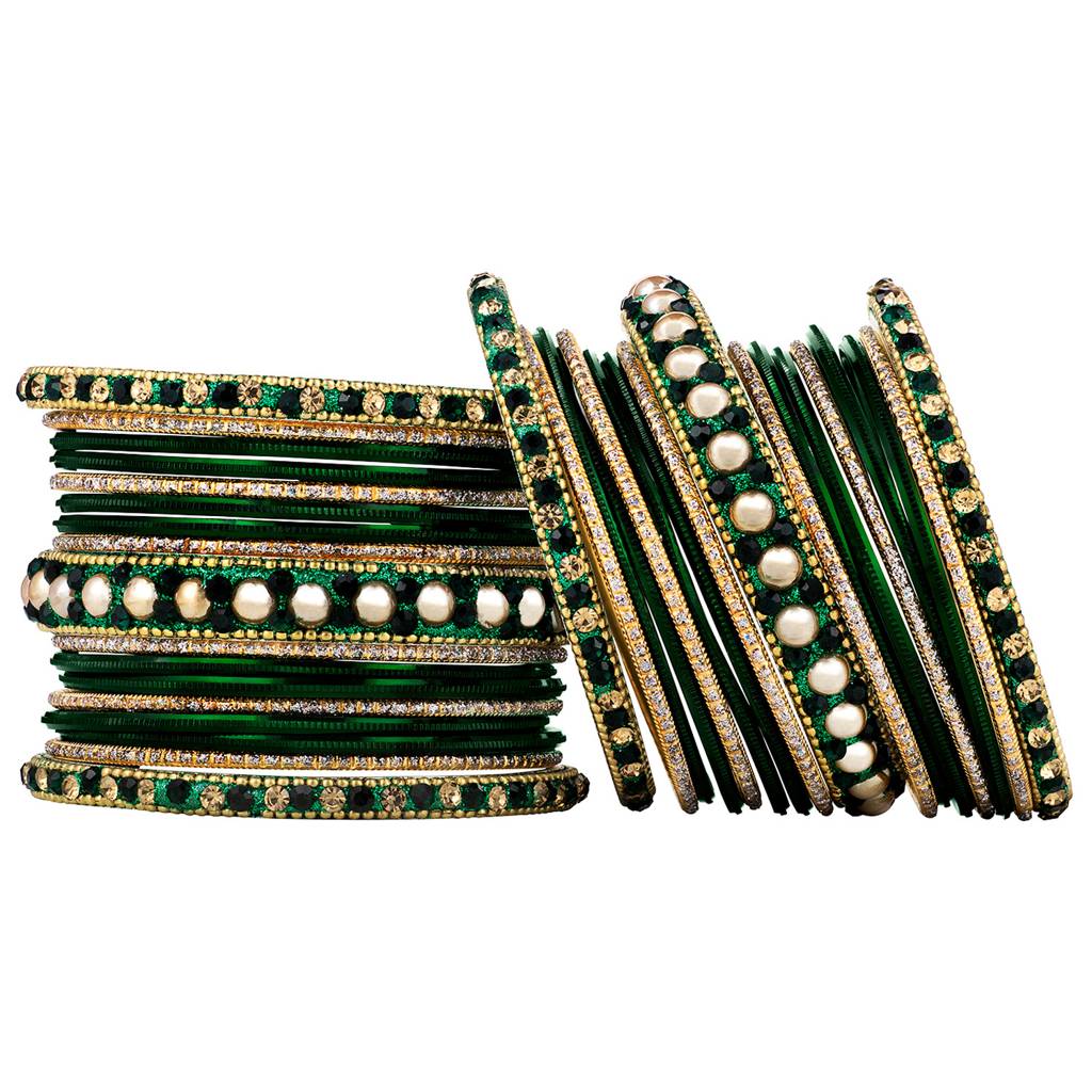 Metal Chuda Bangle Set For Women Wedding Bridal Indian Traditional Ethnic Jewellery : PF51B42G