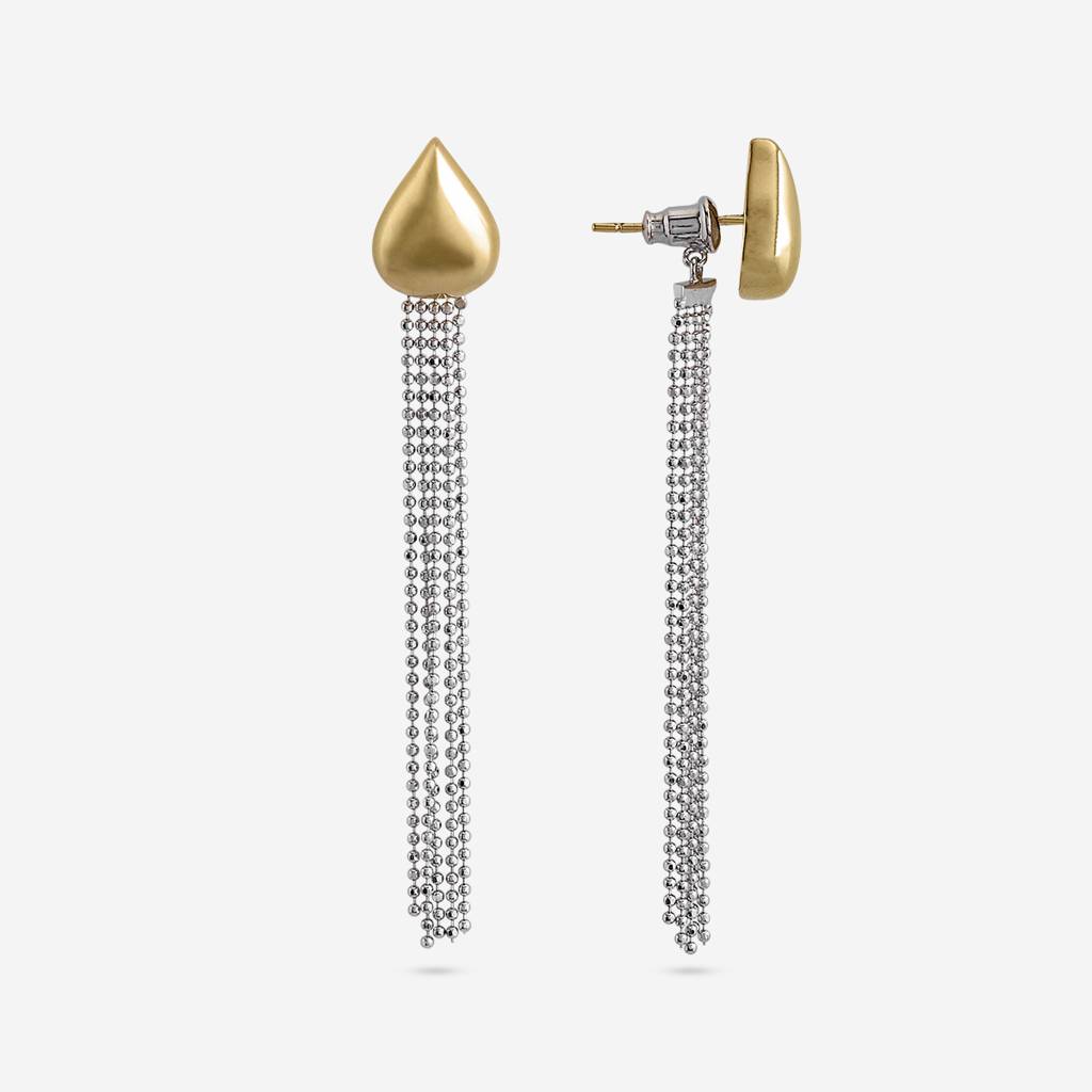 Rhodium-Gold - Plated Casual Wear Trendy Earring - 450736 : 450736