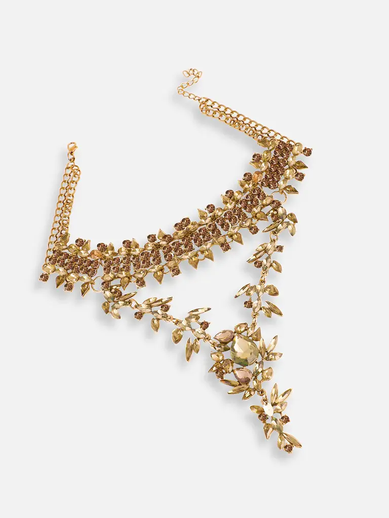 Melantha- Party Designer Stone Statement Necklace For Women : SOHNCK4306