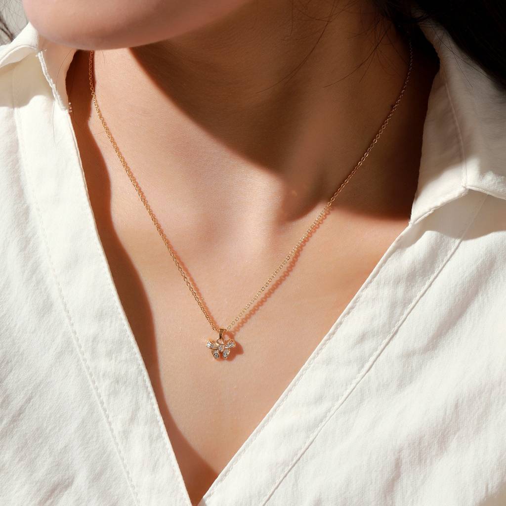 Sweet Bow Neckalce : NS14456-G