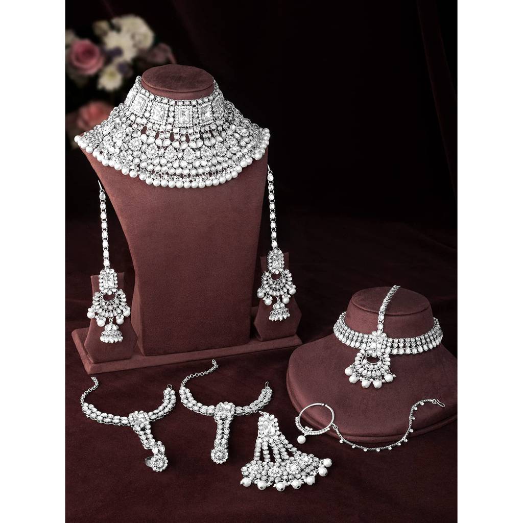 Jodha Akbar Style Choker Necklace Bridal Jewellery Set Gift For Women : PF36BRC02RW