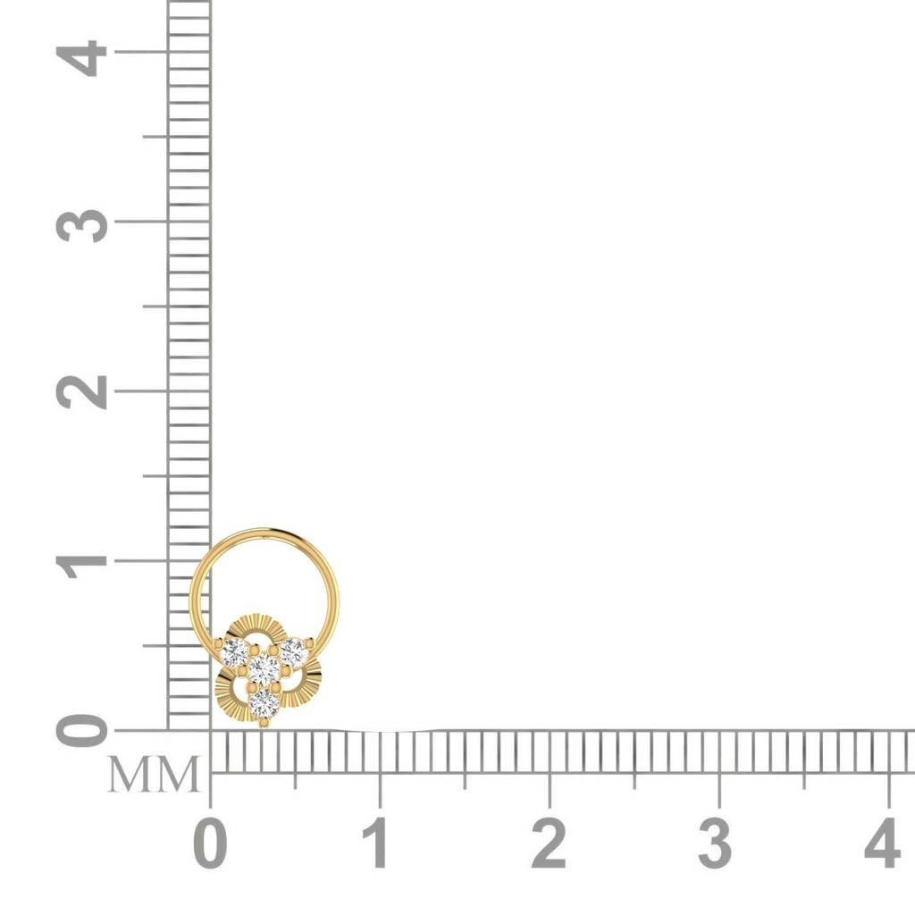 Avsar 9K Bis Hallmarked | Nosepin For Women/Girls |  Avno275 : AVNO275YC