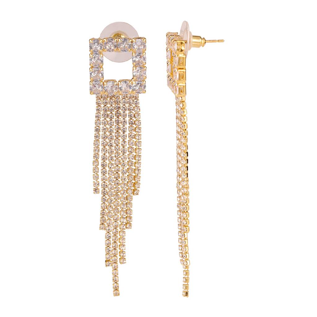 Korean Bling Golden Hour Sparkle Earrings : 8905124563825