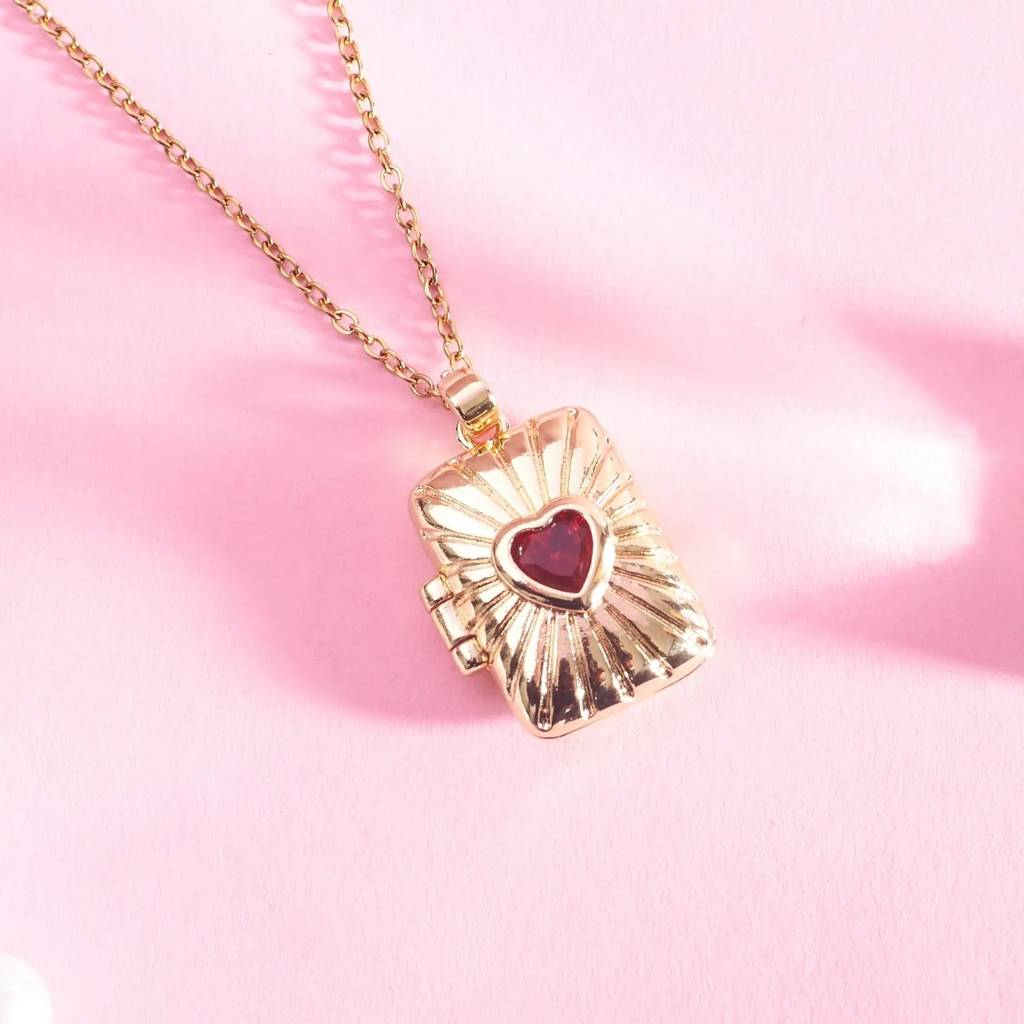 Lovebeat Jewellery Combo : NEC-026-G-RED-1