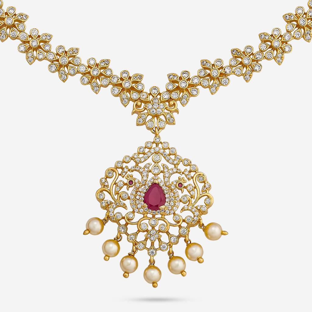 Gold Plated - Bridesmaid Zircon Necklace - 460783 : 460783